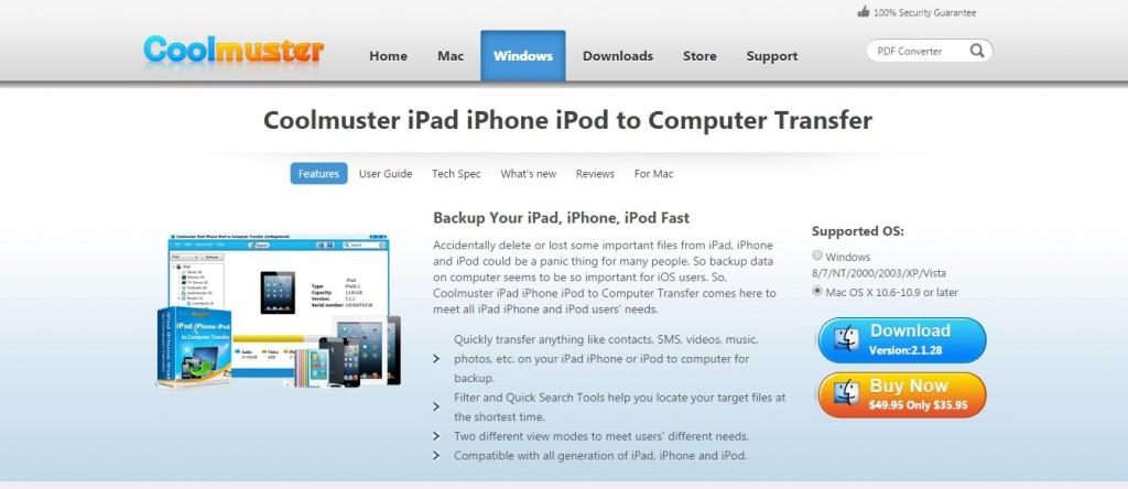 Coolmunster - iPhone, iPad or iPod to computer transfer